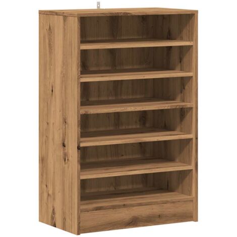 vidaXL Armoire à chaussures chêne artisanal bois d'ingénierie