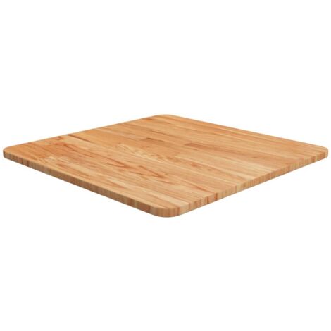 Dessus de table carré Marron clair50x50x1,5cm Bois chêne traité vidaXL