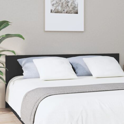 Vidaxl – Tête de lit noire 200x80 cm en bois d'ingénierie – Résistante à l'humidité – Design moderne pour chambre à coucher
