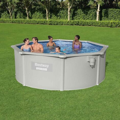 Bestway – Piscine tubulaire ronde 360x120 cm – Structure en acier – Parois en PVC résistant aux UV – Capacité 10 990 L – Pompe de filtration 3 028 L/h (1/5)