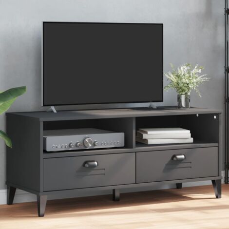 Meuble TV VIKEN gris anthracite bois de pin solide vidaXL (1/5)