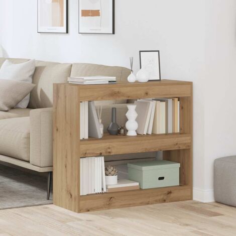 Vidaxl – Cloison amovible en bois d'ingénierie 80x30x72 cm – Bibliothèque à 2 niveaux – Résistante à l'humidité et à la déformation