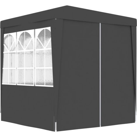 Vidaxl – Tente de réception 2x2 m avec parois latérales – Structure en acier inoxydable – Résistante aux UV et à l'eau – Montage facile