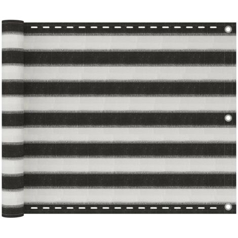 vidaXL Écran de balcon en PEHD 75x400 cm Anthracite et blanc (1/5)