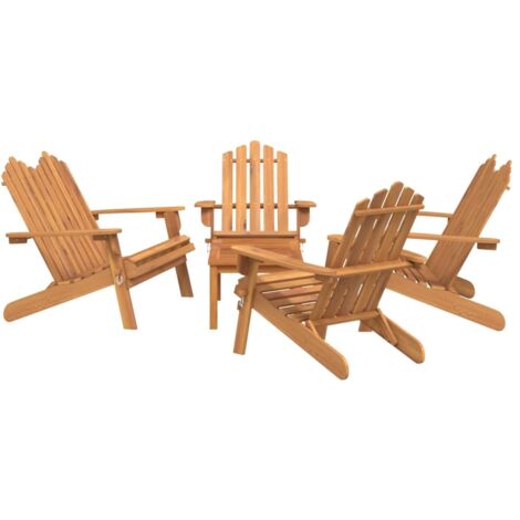 Ensemble de salon de jardin Adirondack 5 pcs bois acacia solide vidaXL (1/5)