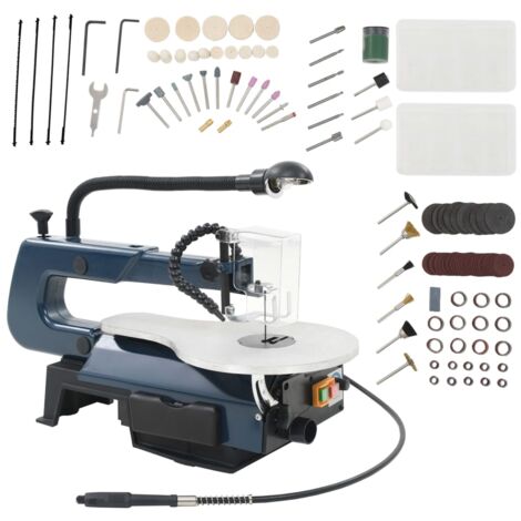 Vidaxl – Scie à chantourner 125 W – Vitesse variable 550-1600 tr/min – Table inclinable 0-45° – Pour bois dur et plastique