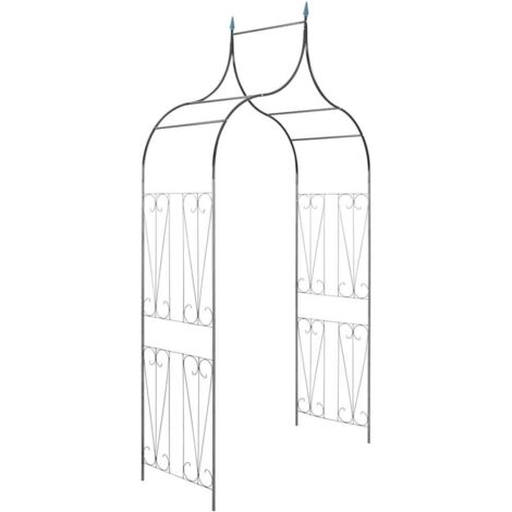 vidaXL Arche de jardin Design de piquet plantes grimpantes Vert foncé (1/10)