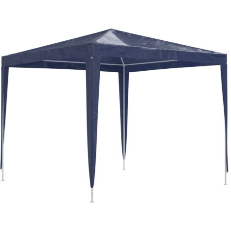 Vidaxl – Tente de réception 2,5x2,5 m bleu – Tissu PE résistant aux UV et à l'eau – Structure en fer robuste – Assemblage requis