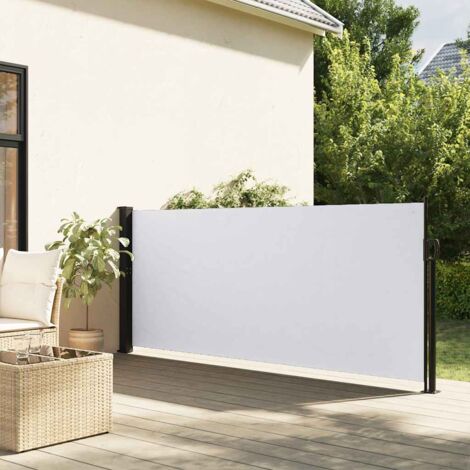 vidaXL Auvent latéral rétractable blanc 140x600 cm