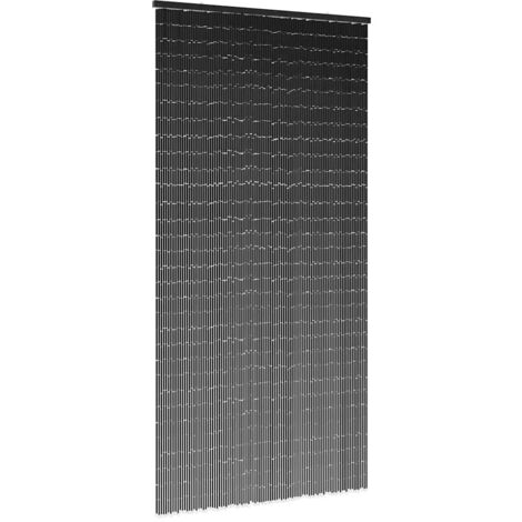 Vidaxl – Rideau anti-insectes en bambou gris foncé 90x220 cm – Barrière efficace contre mouches et moustiques – Installation facile avec crochets