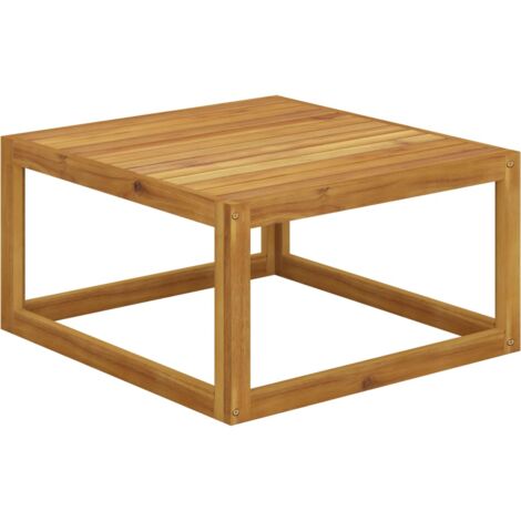 Vidaxl – Table basse en bois d'acacia massif 68x68x29 cm – Résistante aux intempéries – Design à lattes – Poids maximum 110 kg