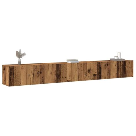 Vidaxl – Ensemble de meuble TV mural 3 pcs – Bois d'ingénierie résistant à l'humidité – Dimensions 80 x 30 x 30 cm – Idéal pour rangement multimédia (1/5)