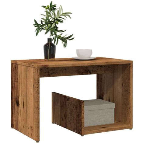 vidaXL Table d'appoint vieux bois 59x36x38 cm bois d'ingénierie (1/5)