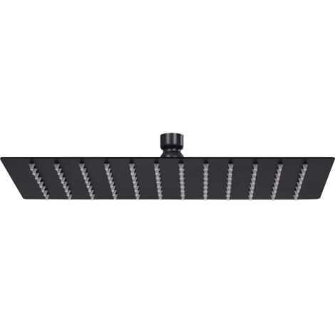 Vidaxl – Pomme de douche pluie rectangulaire inox 30x20 cm – 96 buses anti-calcaire – Articulation pivotante – Compatible mur/plafond (1/5)