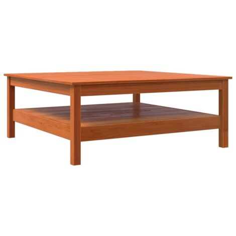 Table basse cire marron 100x100x40 cm bois massif de pin vidaXL