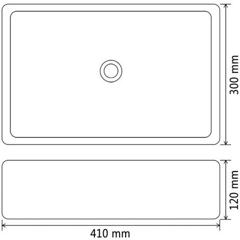 vidaXL Lavabo Céramique Blanc 41 x 30 x 12 cm