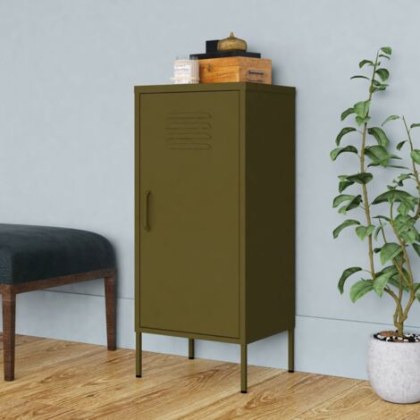 Armoire de rangement Vert olive 42,5x35x101,5 cm Acier vidaXL