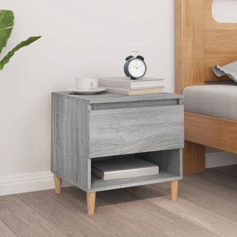 Table de chevet Sonoma gris 50x46x50 cm Bois d'ingénierie vidaXL