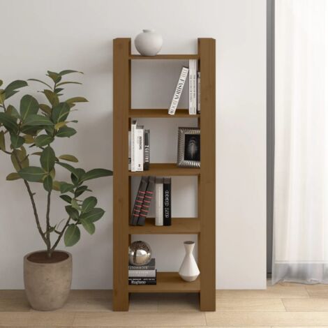 vidaXL Bibliothèque Marron miel 60x35x160 cm Bois massif