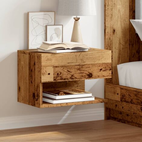 Vidaxl – Table de chevet murale en bois d'ingénierie – Dimensions 46 x 29,5 x 30 cm – Capacité 50 kg – Design flottant pour gain de place