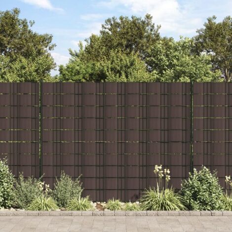 vidaXL Écrans d'intimité de jardin 4 pcs PVC 35x0,19 m Marron