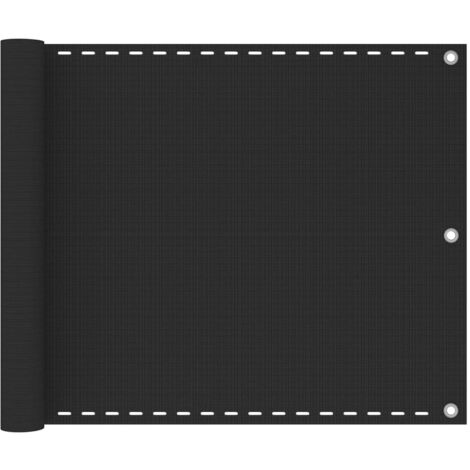 Vidaxl – Écran de balcon brise-vue 75 x 600 cm – PEHD résistant aux UV – Perméable au vent – Œillets en aluminium inclus – Couleur anthracite - PEHD 75 X (1/7)