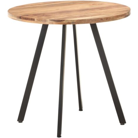vidaXL Table de salle à manger 80 cm Bois d'acacia solide (1/5)