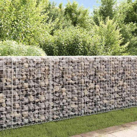 Mur à gabion avec couvercles  Gabion Panier en pierre Acier galvanisé 200 x 20 x 85 cm vidaXL