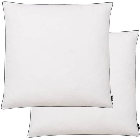 Vidaxl – Lot de 2 oreillers 80 x 80 cm – Remplissage duvet et plumes – Housse microfibre douce – Lavable en machine jusqu'à 40 °C (1/5)