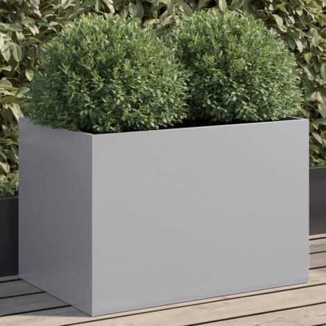 Jardinière argenté 62x40x39 cm acier galvanisé vidaXL