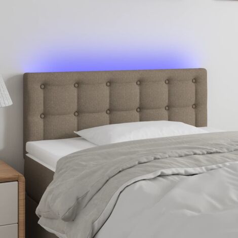 Tête de lit à LED Taupe 90x5x78/88 cm Tissu vidaXL