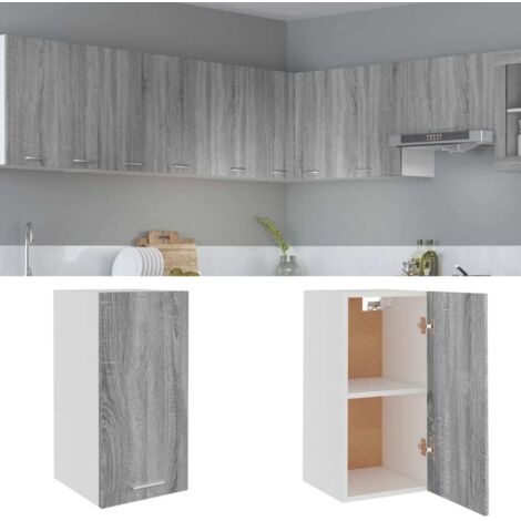 vidaXL Hanging Cabinet "Lyon" Grey Sonoma 29,5x31x60 cm Engineered Wood