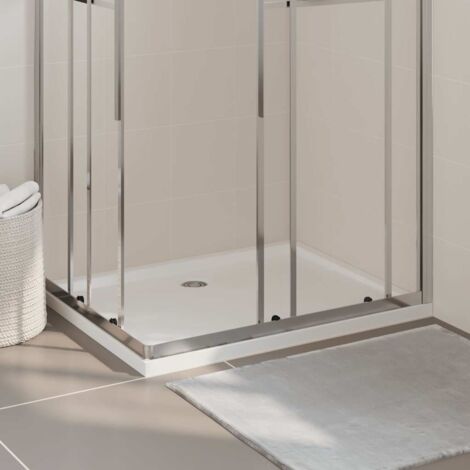 Vidaxl – Receveur de douche à poser ABS 80x100 cm – Seuil bas pour accès facile – Renforcé en fibre de verre – Résistant aux rayures et taches