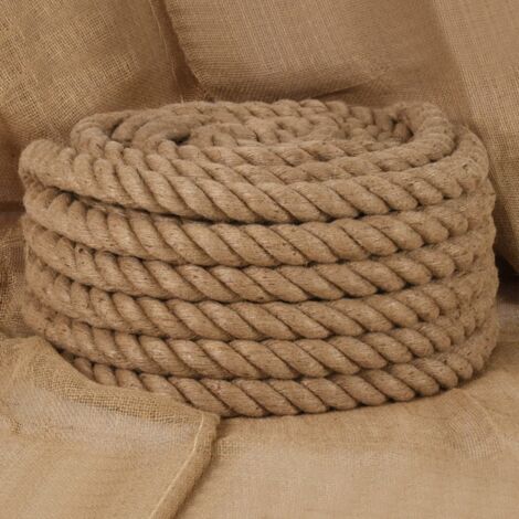 Vidaxl – Corde de jute 25 m – Ø30 mm – Tressée 3 brins 100% naturel – Résistante aux intempéries – Pour artisanat et décoration