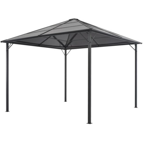 Vidaxl – Tonnelle aluminium 3x3 m – Toit panneaux PC résistants UV – Assemblage rapide – Abri extérieur pour événements – Hauteur 2,6 m (1/5)