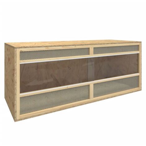Vidaxl – Terrarium en bois d'ingénierie 120x50x50 cm – Verre véritable – Circulation d'air optimale – Pour reptiles et petits animaux