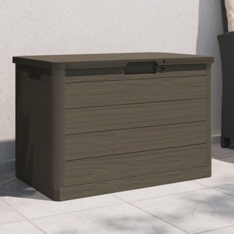 Boîte à coussins d'extérieur brun 77,5x44,5x53 cm polypropylène vidaXL