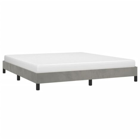 Cadre de lit sans matelas gris clair 180x200 cm velours vidaXL (1/5)