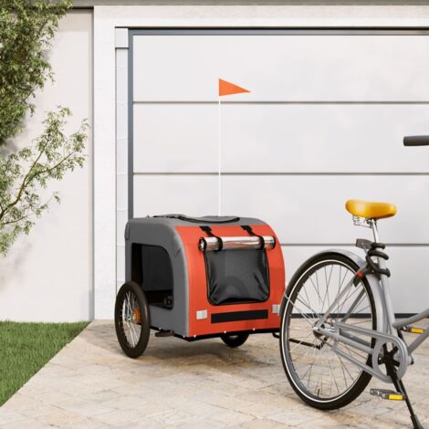 Vidaxl – Remorque de vélo pour animaux de compagnie – Charge maximale 45 kg – Cadre en fer durable – Tissu Oxford imperméable – Conception sécurisée