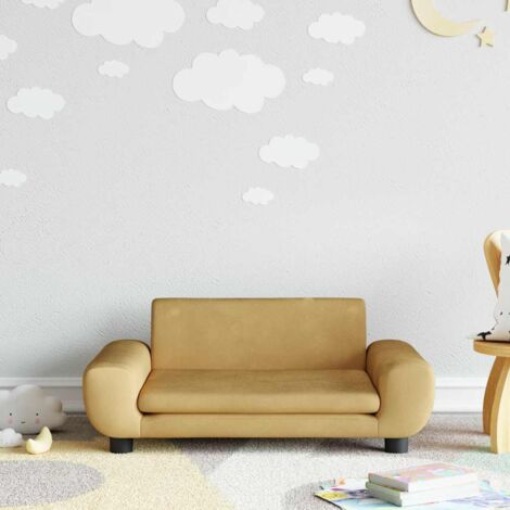 Canapé pour enfants marron 70x45x33 cm velours vidaXL