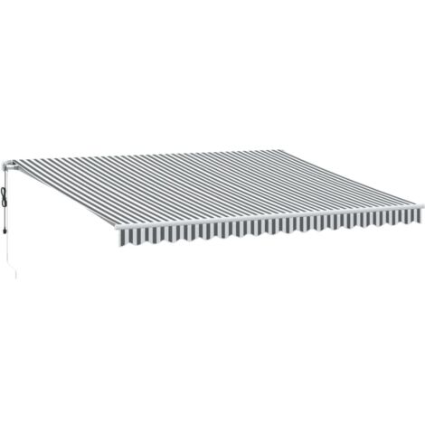 Auvent rétractable automatique anthracite et blanc 450x350 cm vidaXL