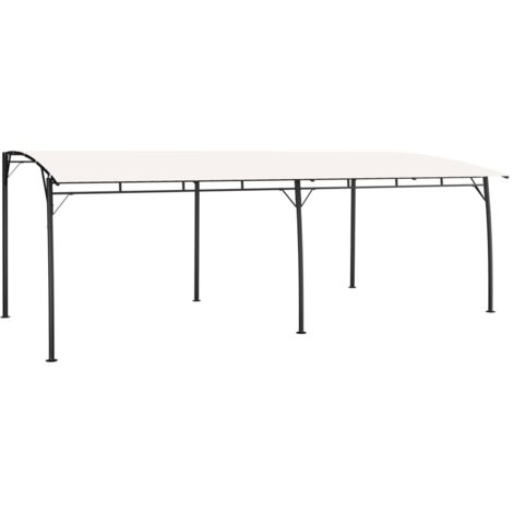 Vidaxl – Auvent pare-soleil 6x3x2,55 m crème – Structure en acier enduit de poudre – Toit en polyester pour protection solaire – Assemblage requis
