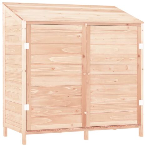 Vidaxl – Abri de jardin en bois massif 102x52x112 cm – Bois de sapin – Grand espace de rangement – Cadre robuste pour protection intempéries