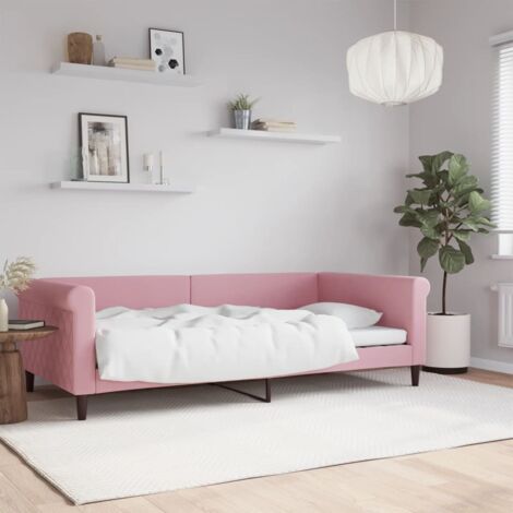 Lit de repos rose 100x200 cm velours vidaXL (1/5)