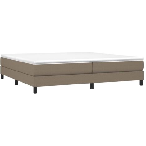 Cadre de lit à ressorts taupe 200x200 cm tissu vidaXL