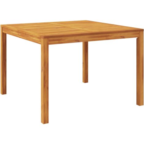 Vidaxl – Table à manger de jardin 4 places en bois d'acacia massif – Dimensions 110x110x75 cm – Finition à l'huile pour extérieur (1/6)