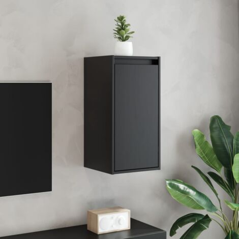 Armoires murales 2 pcs Noir 30x30x60 cm Bois de pin massif vidaXL