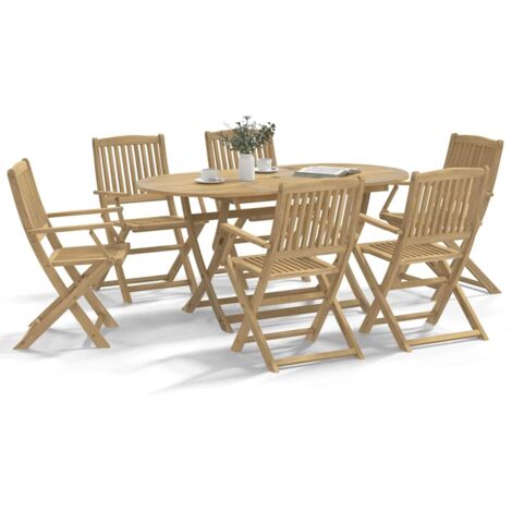 vidaXL Chaises de jardin pliantes lot de 6 54,5x58x90 cm bois d'acacia
