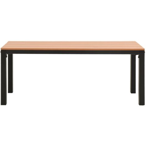 vidaXL Banc de jardin 110 cm acier et WPC marron et noir