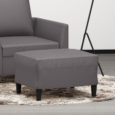 vidaXL Repose-pied Gris 60x50x41 cm Similicuir (1/5)